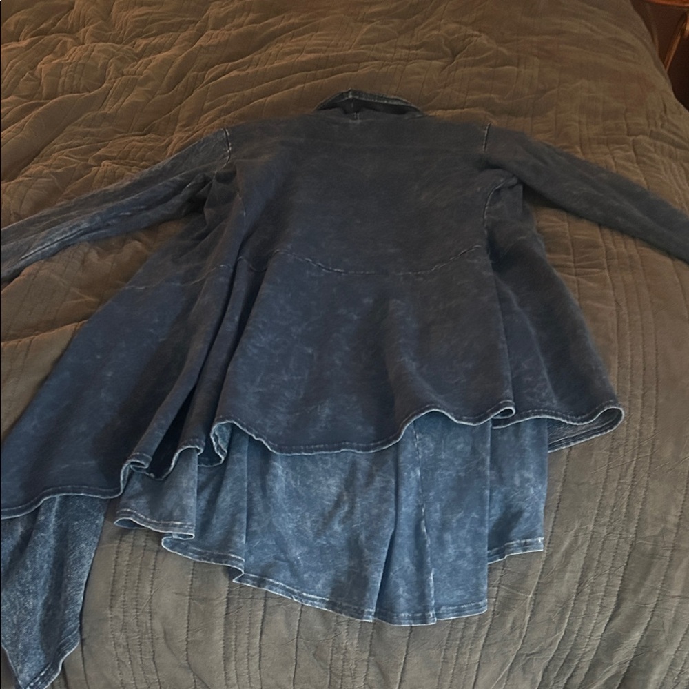 Blue Open Front Cardigan Set - Picture 2 of 7